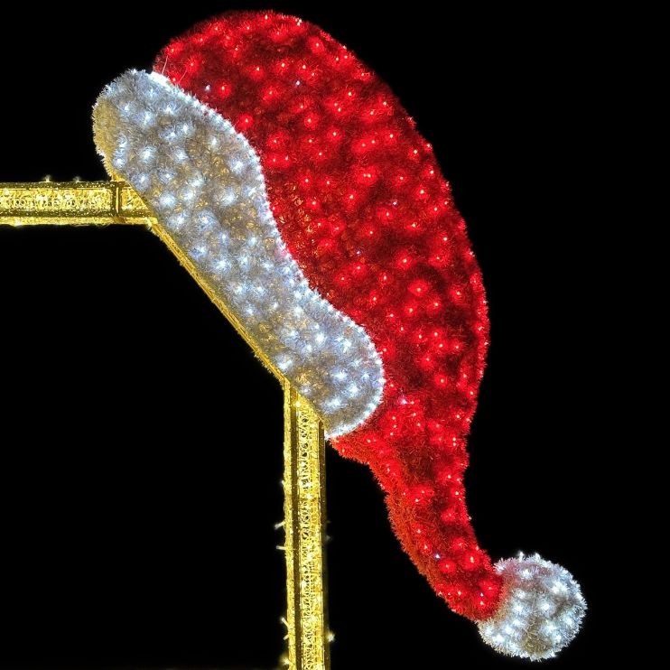2.9m Santa Hat Photo Frame Commercial Christmas Display