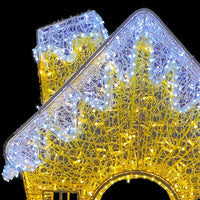1.2m 3D Snowy Cottage Archway Entrance Commercial Christmas Display - 3