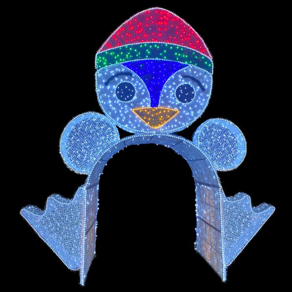 4.2m 3D Penguin Archway Entrance Commercial Christmas Display