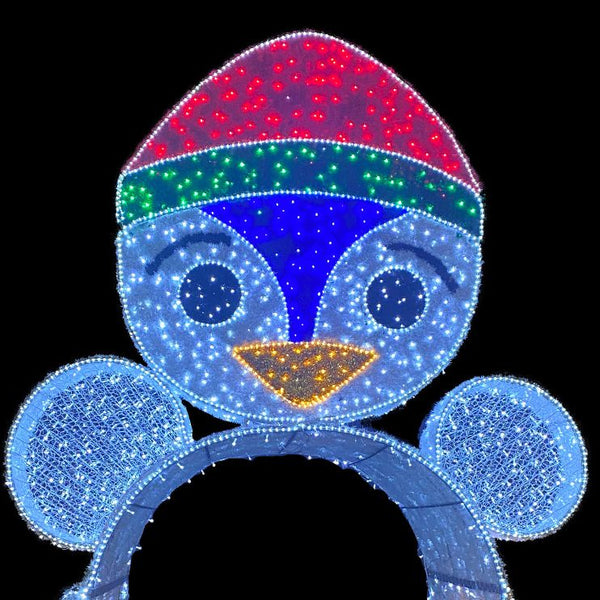 4.2m 3D Penguin Archway Entrance Commercial Christmas Display