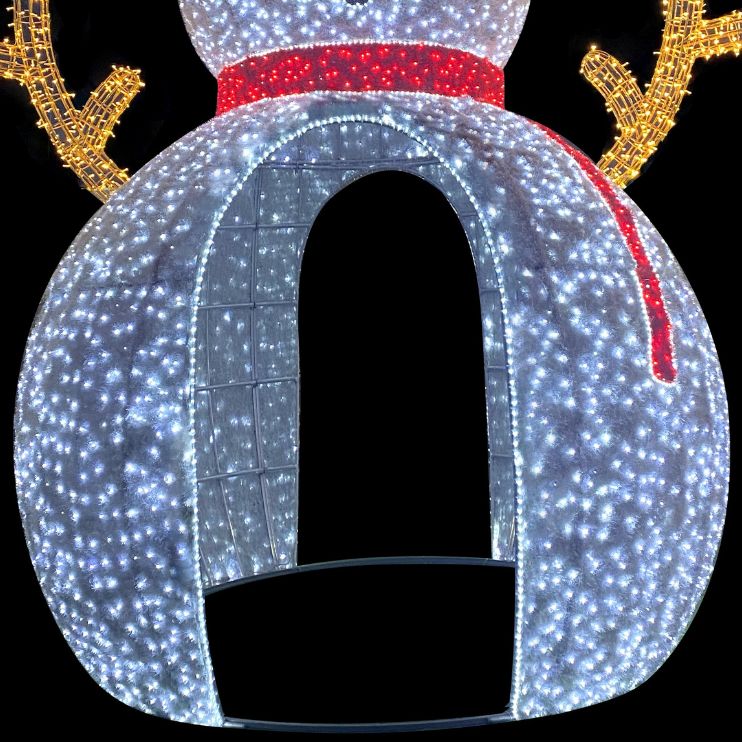 4.5m 3D Giant Snowman Archway Entrance Commercial Christmas Display