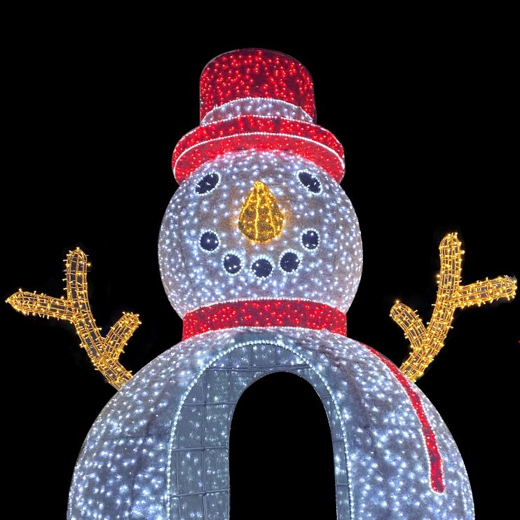 4.5m 3D Giant Snowman Archway Entrance Commercial Christmas Display