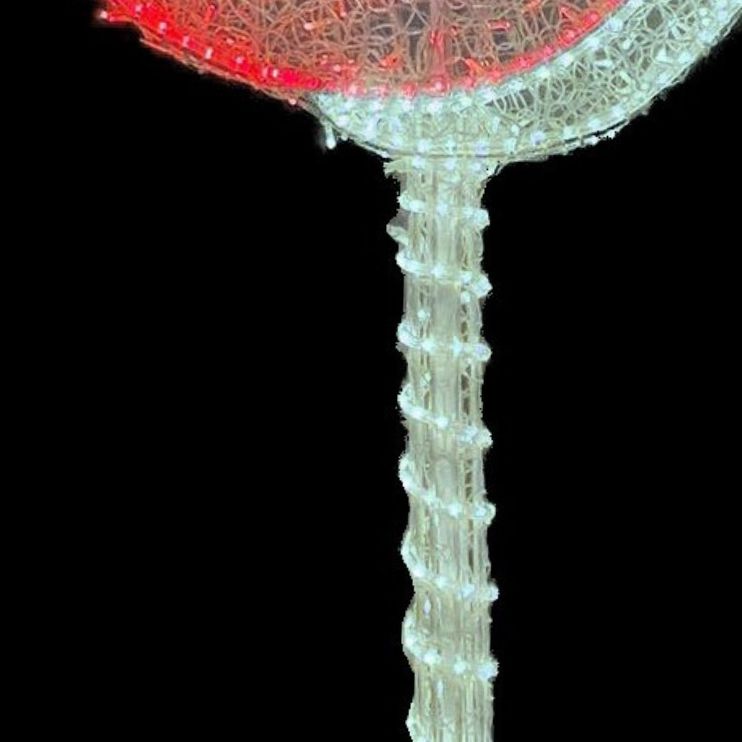 2m Candy Cane Swirl Lollipop Commercial Christmas Lighting Display