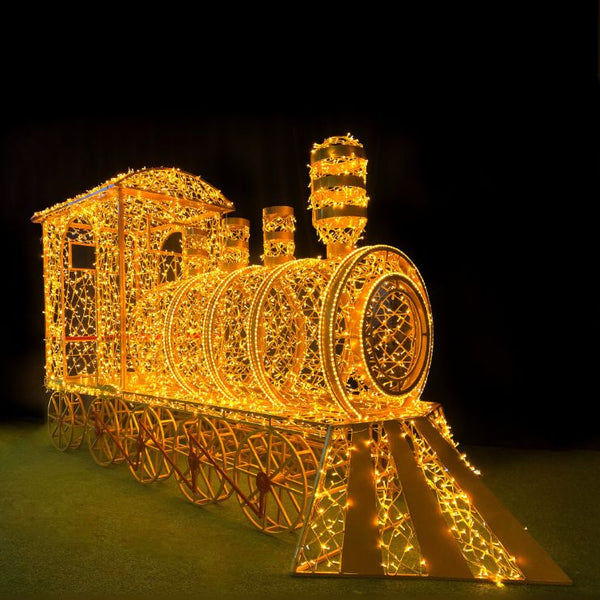 3.2m 3D Christmas Train Commercial Christmas Seating Display