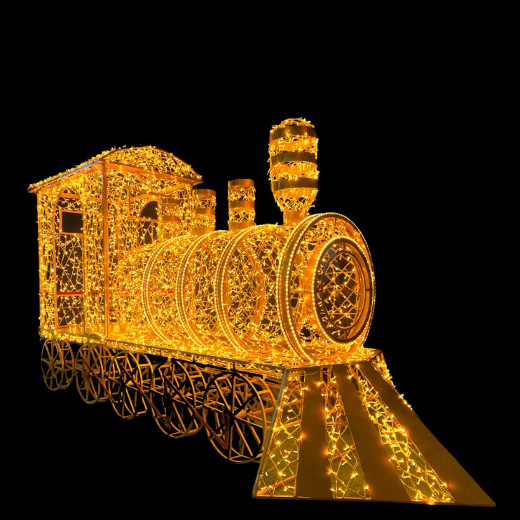 3.2m 3D Christmas Train Commercial Christmas Seating Display