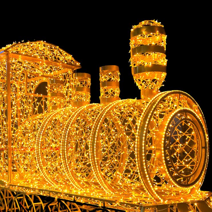 3.2m 3D Christmas Train Commercial Christmas Seating Display