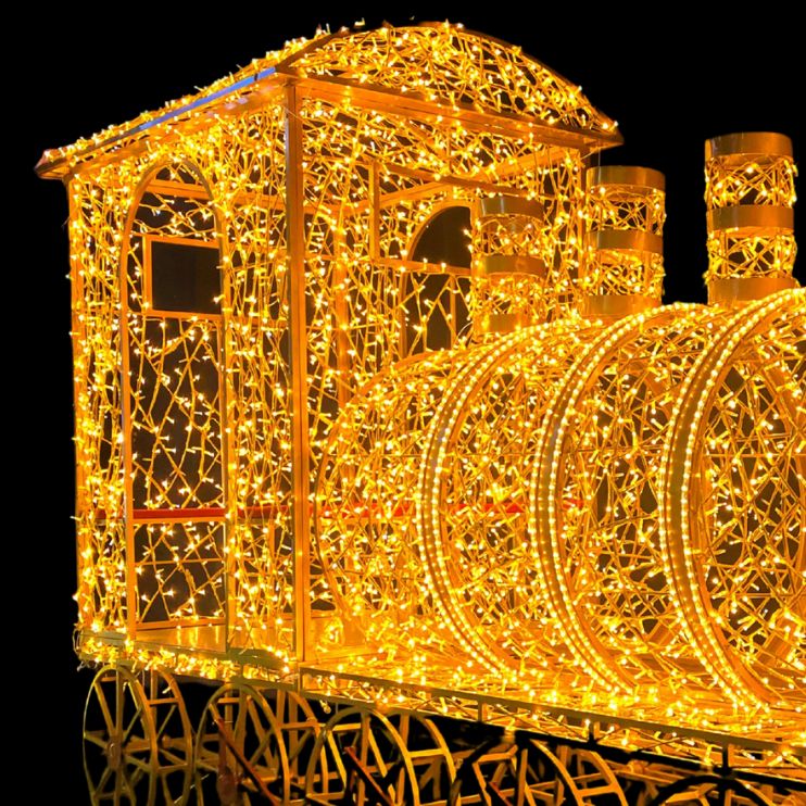 3.2m 3D Christmas Train Commercial Christmas Seating Display
