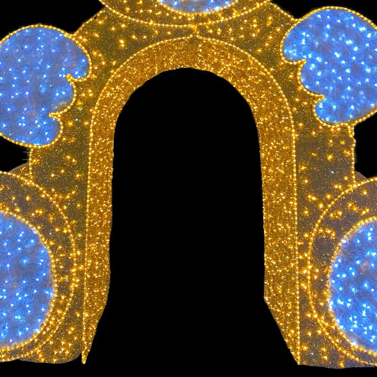 4.2m 3D Teddy Bear Archway Entrance Commercial Christmas Display