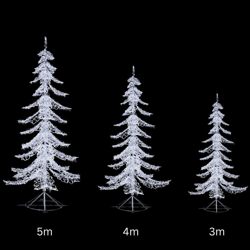 5m Giant White LED Christmas Tree Commercial Christmas Display Prop