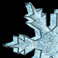 1.7m Ice White Standing Snowflake Commercial Christmas Display - 2
