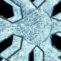 1.7m Ice White Standing Snowflake Commercial Christmas Display - 3