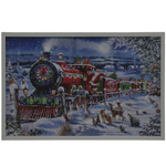 60cm Santa Express LED Lit Wall Christmas Canvas