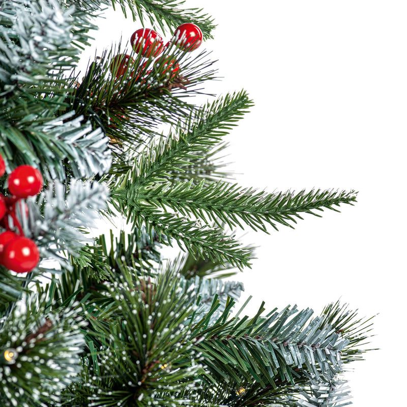 5ft New Jersey Spruce Pre Lit Potted Artificial Christmas Tree