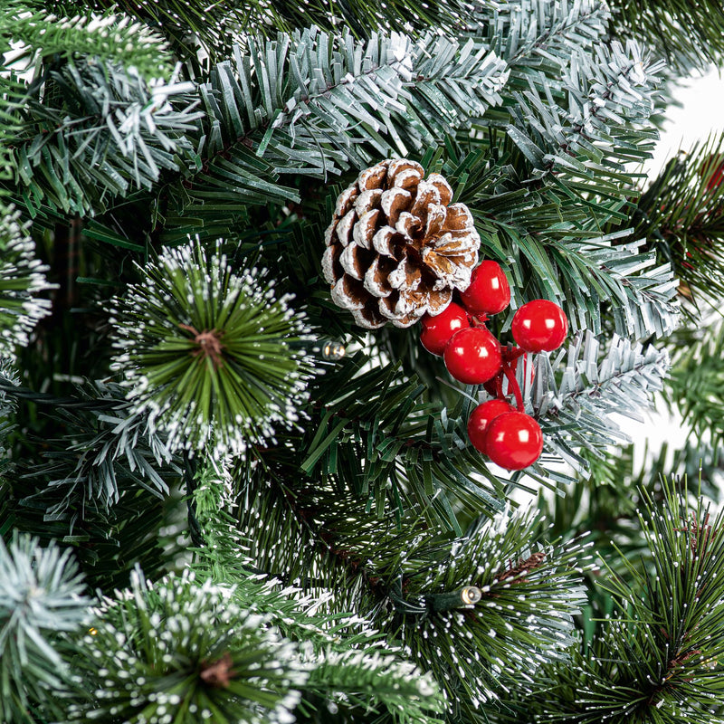 5ft New Jersey Spruce Pre Lit Potted Artificial Christmas Tree