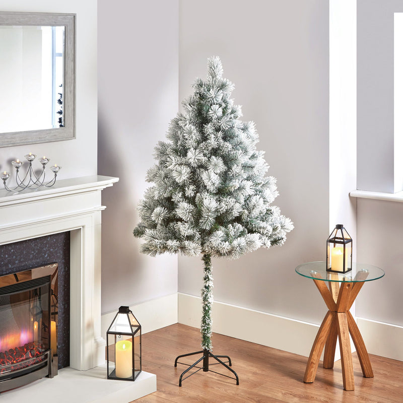 6ft Snow Flocked Parasol Artificial Christmas Tree