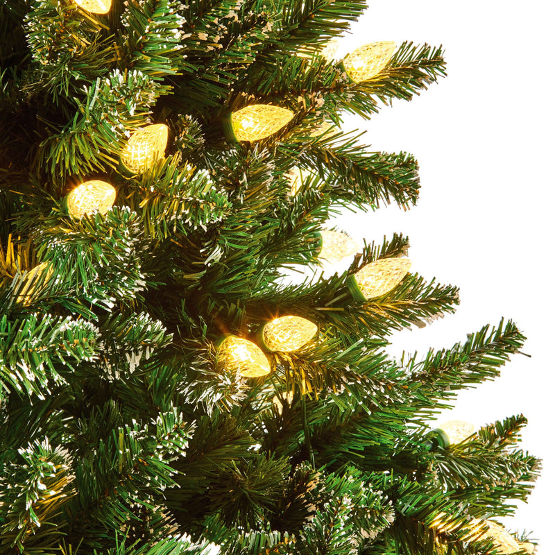 7ft Pre Lit Rockingham Forest Artificial Christmas Tree with 320 Colour Switch LED's