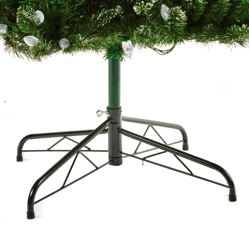 7ft Pre Lit Rockingham Forest Artificial Christmas Tree with 320 Colour Switch LED's