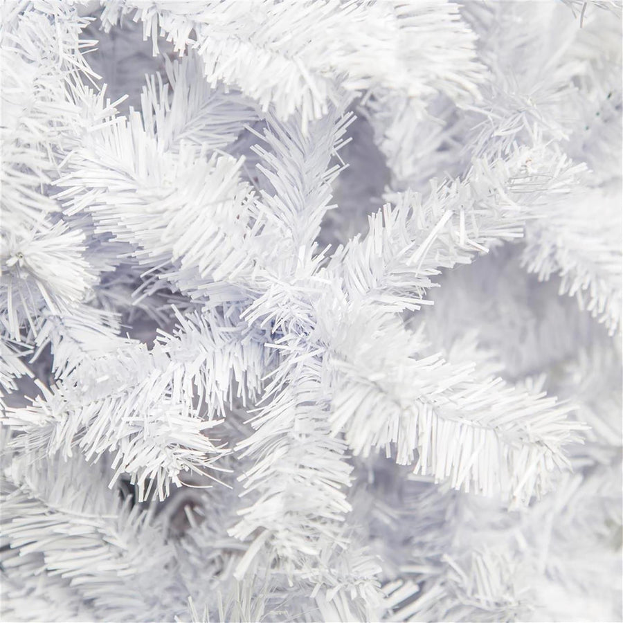 6.6ft White Spruce Pencil Pine Artificial Christmas Tree with Metal St