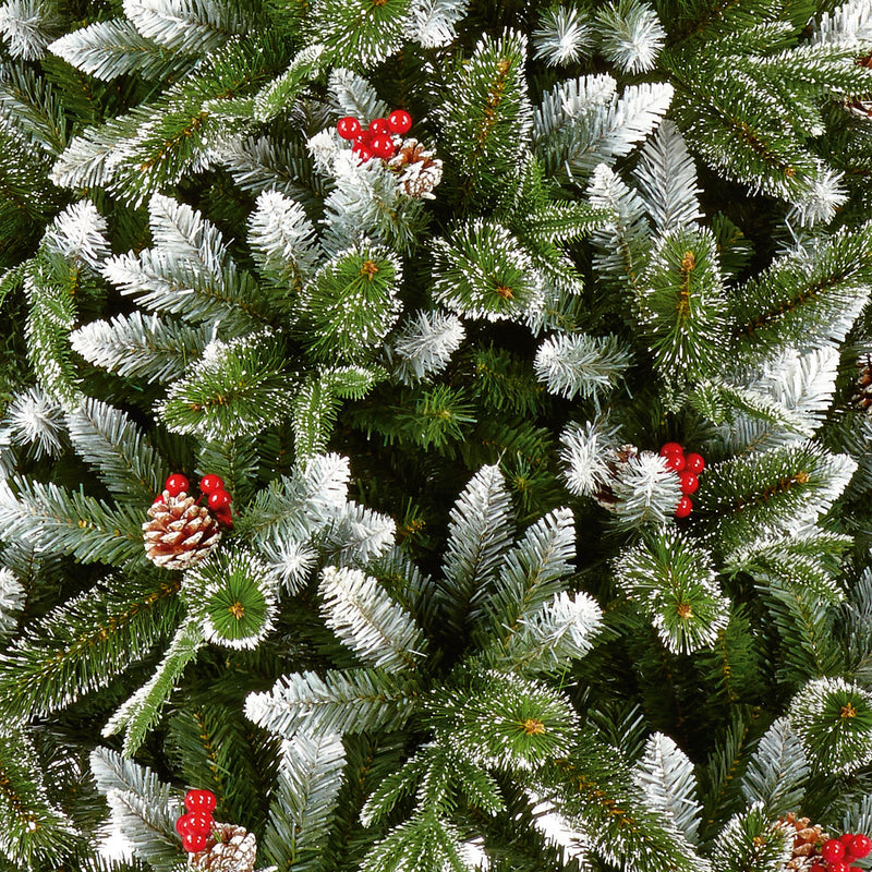 7ft New Jersey Spruce Artificial Christmas Tree with Berries and Cones