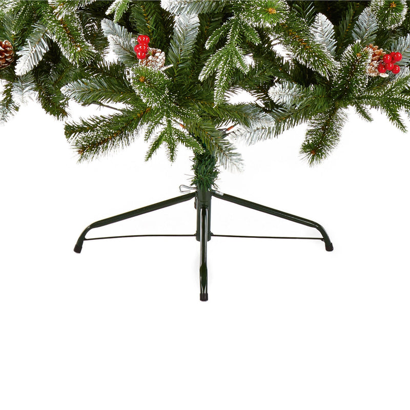 7ft New Jersey Spruce Artificial Christmas Tree with Berries and Cones