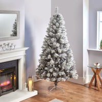 8ft Snow Tipped Grey Fir Artificial Christmas Tree with Cashmere Tips