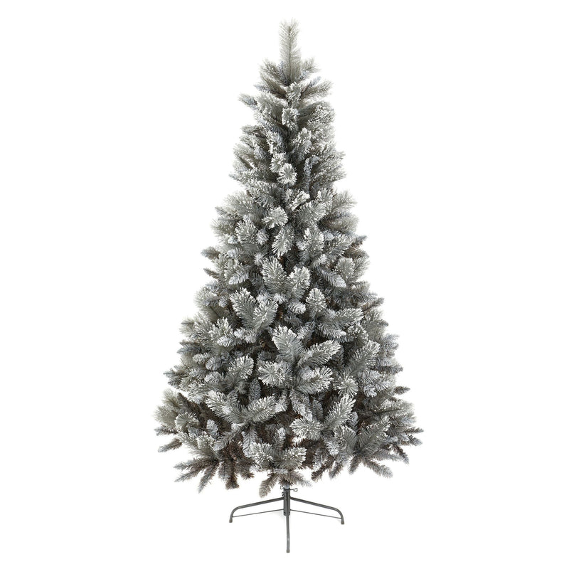 8ft Snow Tipped Grey Fir Artificial Christmas Tree with Cashmere Tips