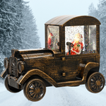 LED Car with Santa Christmas Lit Water Spinner
