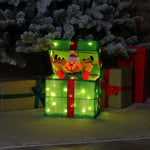 30cm Pop-Up Reindeer Present Motorised LED Christmas Display
