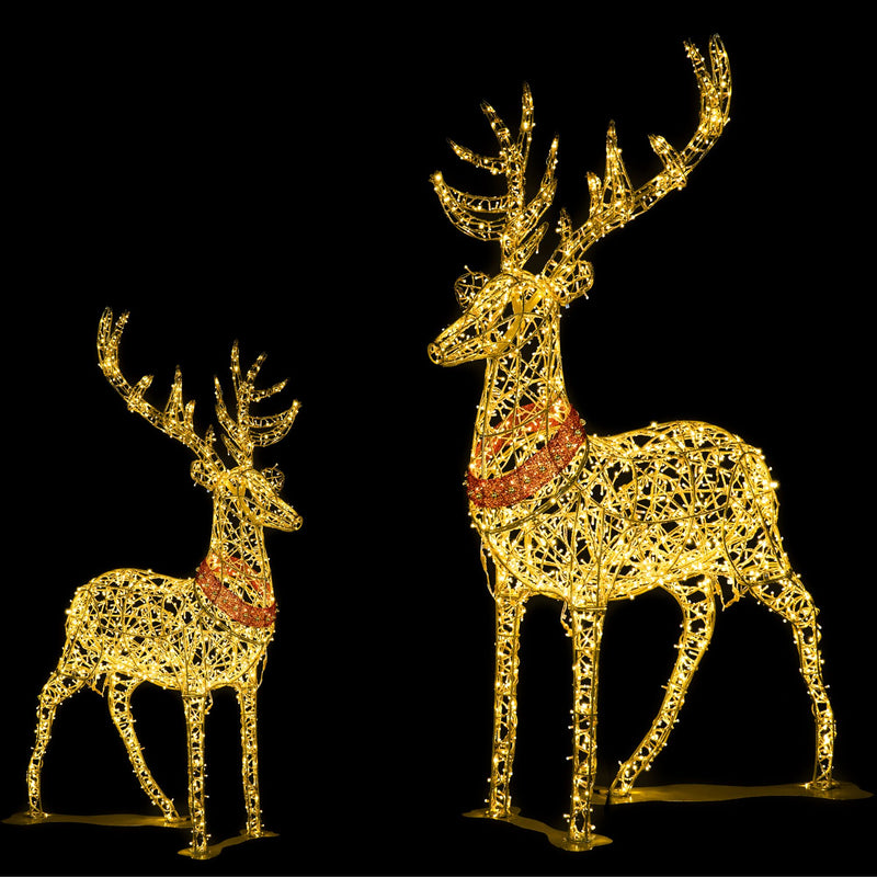 2m Lit Christmas Stag Reindeer Christmas Commercial Display