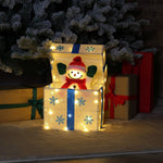 30cm Pop-Up Snowman Present Motorised LED Christmas Display