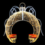 Giant 3m Christmas Bauble Seated Entrance Commercial Display