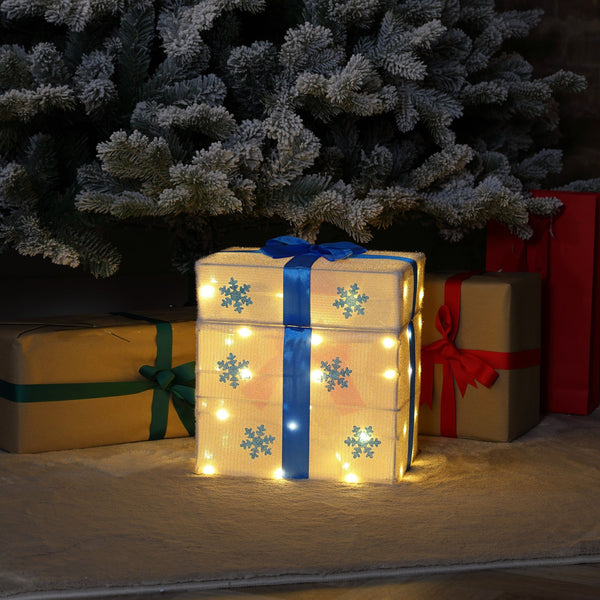 30cm Pop-Up Snowman Present Motorised LED Christmas Display