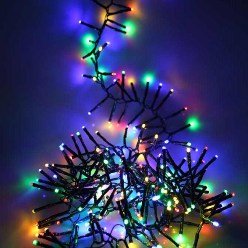 360 Multi Coloured Fit & Forget Battery Powered LED Multi Action Cluster Light