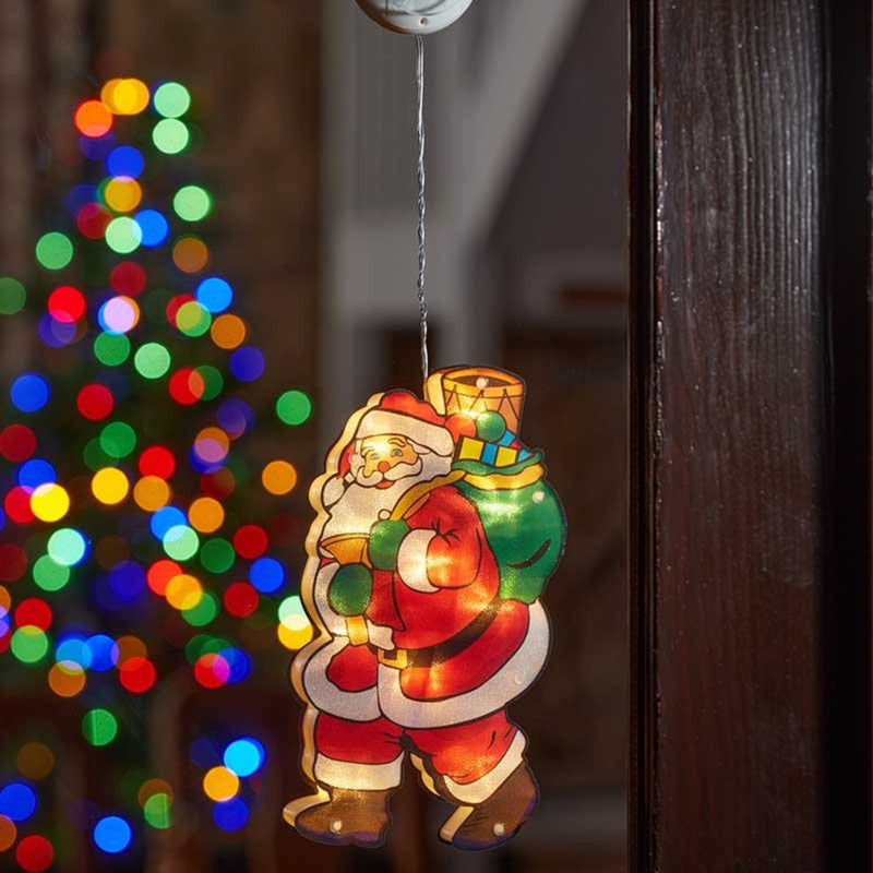 InLit Vintage Santa Window Display Silhouette