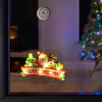 InLit Vintage 'Merry Christmas' Window Display Silhouette