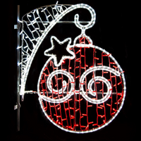 1m Bauble Swirl Lamp Post Christmas Silhouette XP Motif