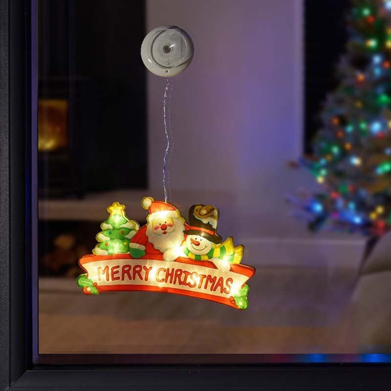 InLit Vintage 'Merry Christmas' Window Display Silhouette