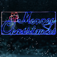 1.6m Merry Christmas Sign LED XP Outdoor Silhouette Motif