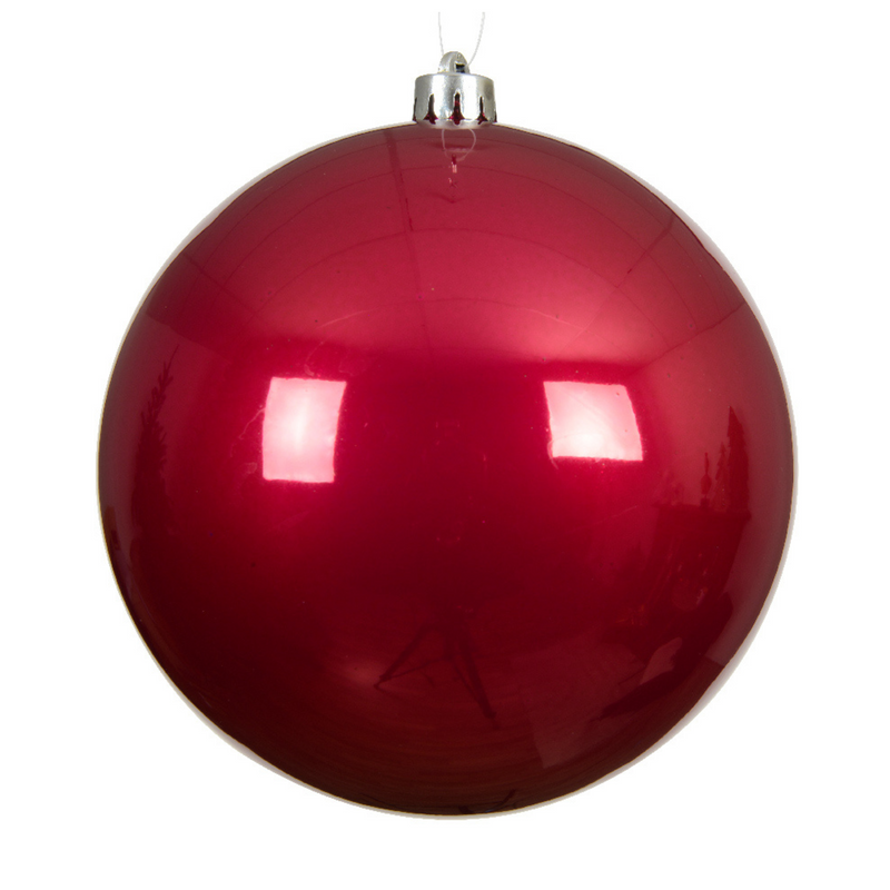 14cm Shiny Shatterproof Festive Pink Tree Bauble