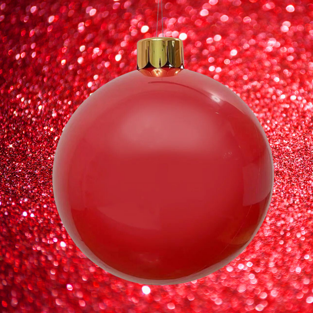 40cm Giant Red Inflatable Christmas Tree Bauble with Hanger