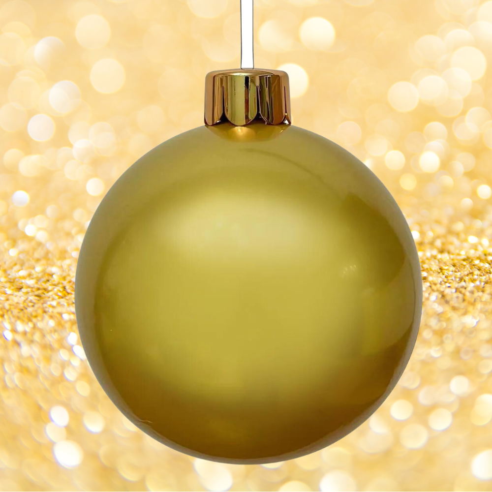 40cm Giant Gold Inflatable Christmas Tree Bauble with Hanger