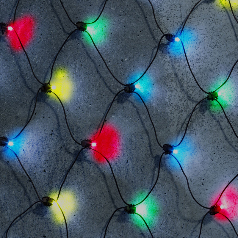 240 Multi Colour Fit & Forget Battery Powered LED Multi Action Net Light