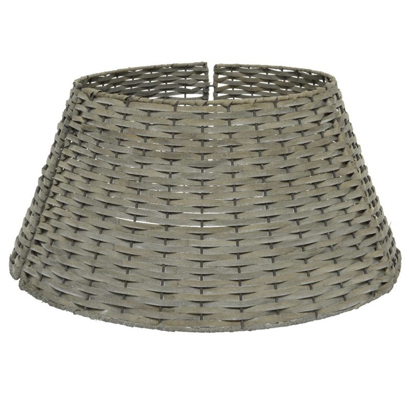 57cm Grey Natural Wicker Christmas Tree Skirt Ring