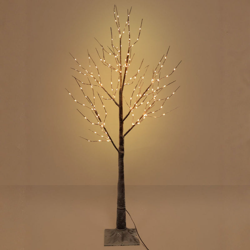 4ft Christmas Snow Tree with 180 Warm White LEDs