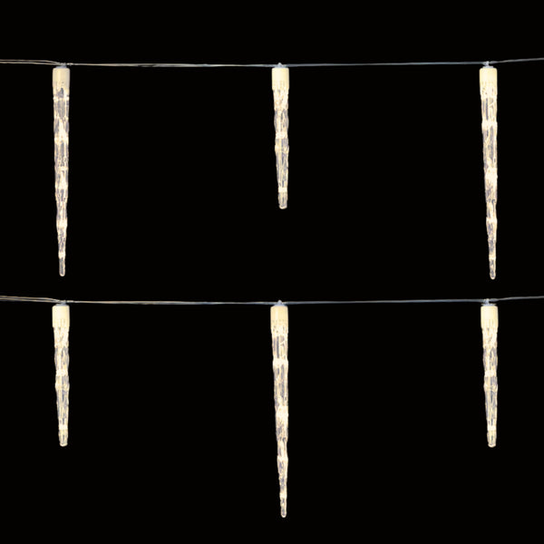 24 Chaser Icicle Lights with 72 Warm White LED lights