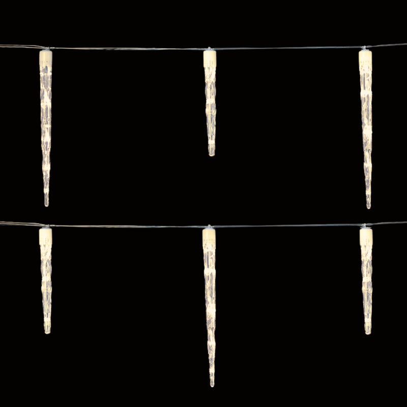 24 Chaser Icicle Lights with 72 Warm White LED lights