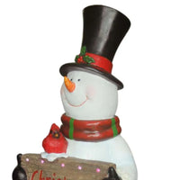 1m Friendly Snowman with Pet Fawn Commercial Christmas Display - 2