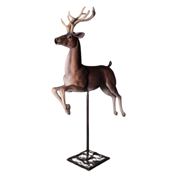 2.15m Painted Reindeer on Stand Commercial Christmas Display Prop