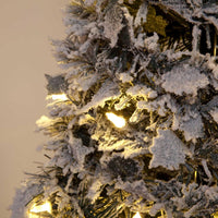 6ft Pre Lit Snow Flocked Holly Pop Up Christmas Tree with 250 Warm White Lights - 4