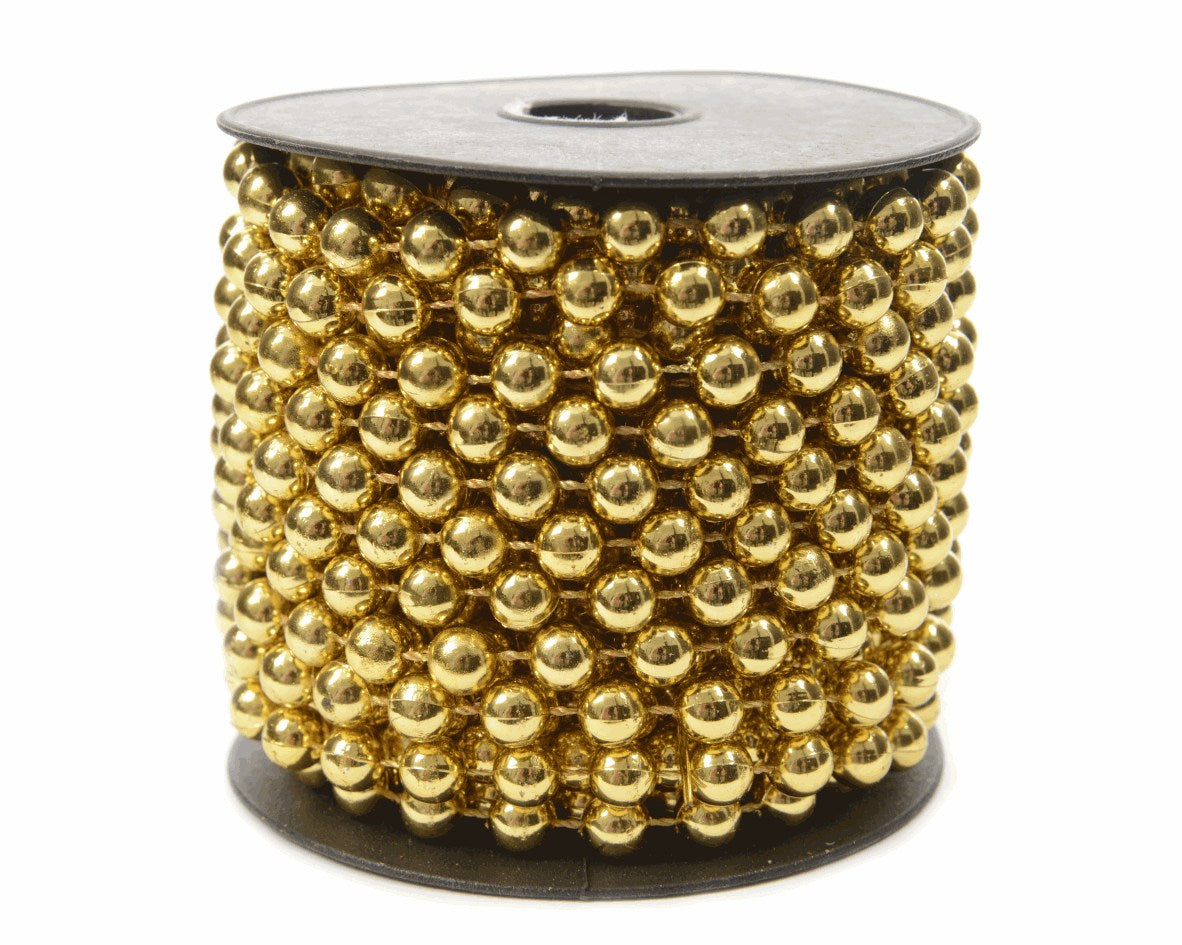 10 Metre Gold Bead Decorative Christmas Garland